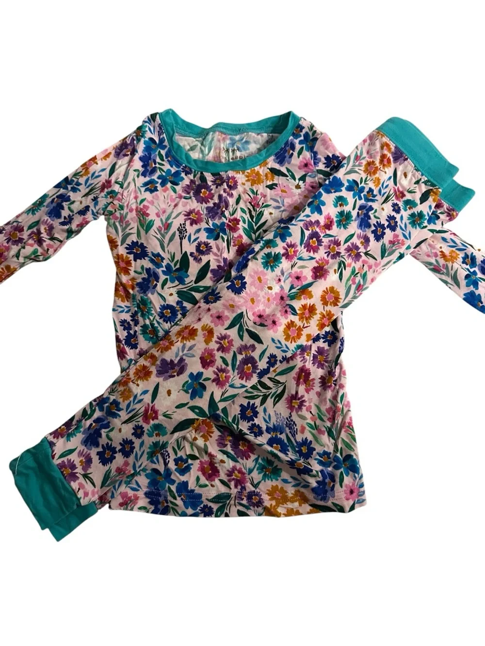 These are Little Sleepies Sweet Pea Floral Bamboo Pajamas